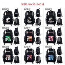 My Hero Academia anime USB camouflage backpack sch...