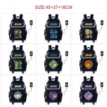 JoJo's Bizarre Adventure anime USB charging laptop backpack school bag