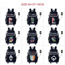 SPY FAMILY anime USB charging laptop backpack school bag