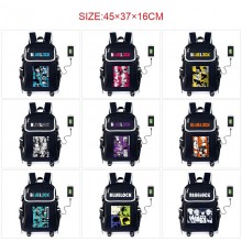 Blue Lock anime USB charging laptop backpack schoo...