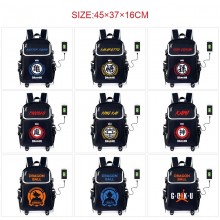 Dragon Ball anime USB charging laptop backpack sch...