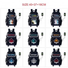 Jujutsu Kaisen anime USB charging laptop backpack ...