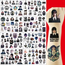 Wednesday Addams anime waterproof tattoo stickers(...