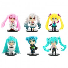 Hatsune Miku anime figures set(6pcs a set)(OPP bag)