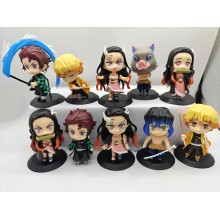 Demon Slayer anime figures set(10pcs a set)(OPP ba...