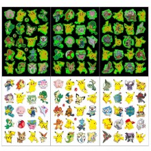 Pikachu anime luminous waterproof tattoo stickers(price for 10pcs)