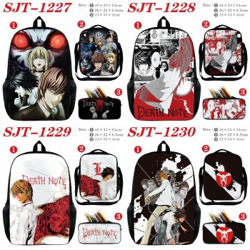Death Note anime nylon backpack bag shoulder pencil case set