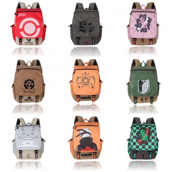 Demon Slayer Dragon Ball Totoro Naruto One Piece canvas backpack bag