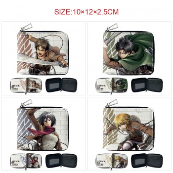 Attack on Titan anime zipper wallet purse