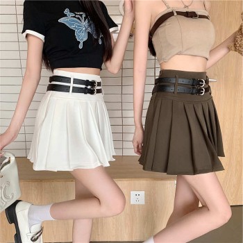 Women young hot girl skirt shorts plaid pleated skirts