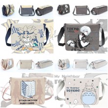 Tokyo ghoul Totoro Attack on Titan Aotu anime canvas satchel shoulder bag