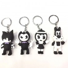 Bendy and the ink machine figure doll key chains