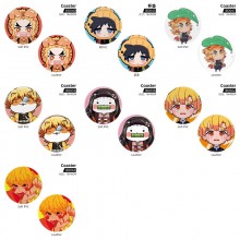 Demon Slayer anime soft pvc coaster coffee cup mat...