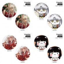 Inuyasha anime soft pvc coaster coffee cup mats pa...