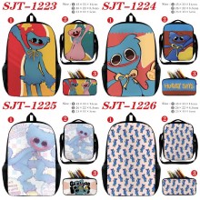 Poppy Playtime game nylon backpack bag shoulder pencil case set