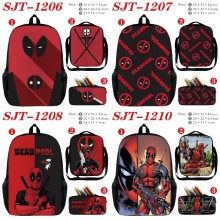 Deadpool nylon backpack bag shoulder pencil case set