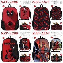 Deadpool nylon backpack bag shoulder pencil case set