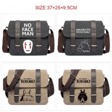Totoro anime canvas satchel shoulder bag