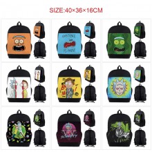 Rick and Morty anime nylon backpack bag