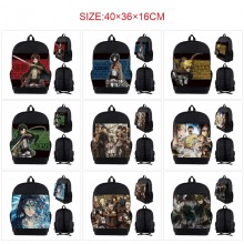 Attack on Titan anime nylon backpack bag