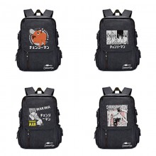 Chainsaw Man anime canvas backpack bag