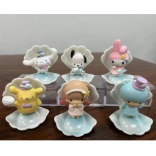 Melody Cinnamoroll Pochacco Little Twin Stars anime figures set(6pcs a set)(OPP bag)