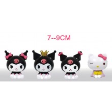 Kuromi kitty anime figures set(4pcs a set)(OPP bag)