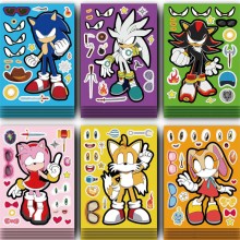 Sonic the Hedgehog anime stickers set(12pcs a set)