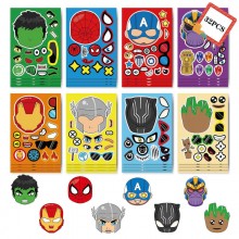 Spider Man Hulk Iron Man Thor stickers set(16pcs a...