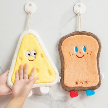 Cake toast hand towels bathroom kitchen towel