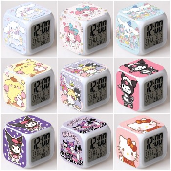 Melody kitty Cinnamoroll Kuromi Pochacco anime colorful alarm clock