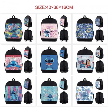 Stitch anime nylon backpack bag