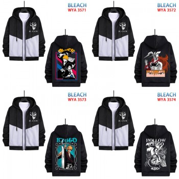 Bleach anime zipper cotton long sleeve hoodies cloth