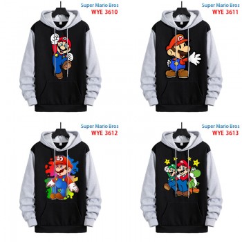 Super Mario anime cotton long sleeve hoodies cloth