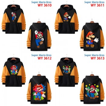 Super Mario anime cotton long sleeve hoodies cloth