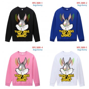 Bugs Bunny anime long sleeve round neck thin cotton hoodies cloth