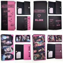 BLACK PINK star buckle long wallet