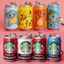 Pokemon Starbucks anime pop cans key chain