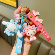 Melody kitty Cinnamoroll Kuromi Pochacco Purin figure doll key chains