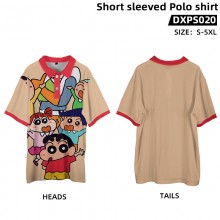 Crayon Shin-chan anime short sleeved polo t-shirt ...