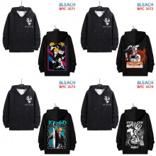 Bleach anime zipper cotton long sleeve hoodies clo...