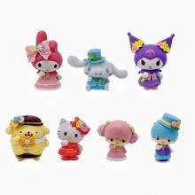 Melody Cinnamoroll Kuromi anime figures set(7pcs a...