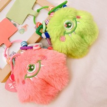 Monocular Monster plush doll key chains