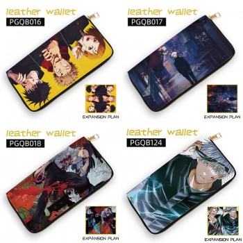 Jujutsu Kaisen anime long zipper leather wallet purse