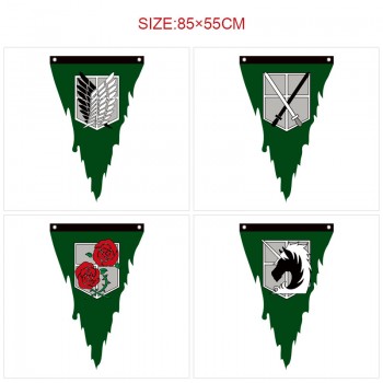 Attack on Titan anime triangle pennant flags 85CM