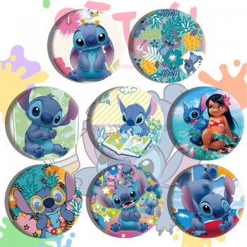 Stitch anime brooch pins set(8pcs a set)58MM