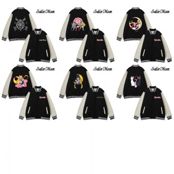 Sailor Moon anime baseball block jackets uniform coats hoodie