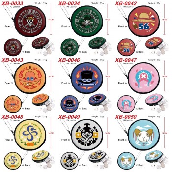 One Piece anime pu zipper round wallet coin purse