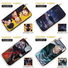 Jujutsu Kaisen anime long zipper leather wallet pu...