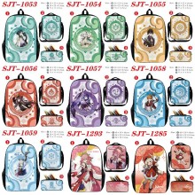 Genshin Impact game nylon backpack bag shoulder pencil case set
